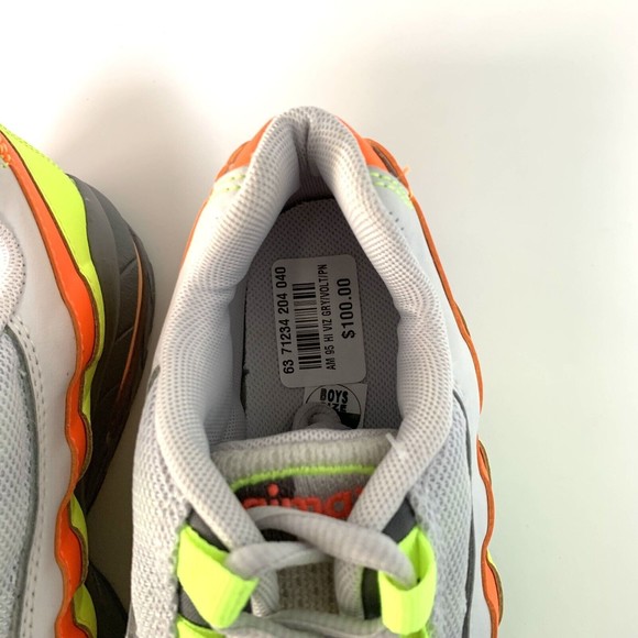 Nike Kids Air Max 95 905348-019 Gray Lace Up Running Shoes Size 4Y / Women’s 5.5 - Picture 6 of 7